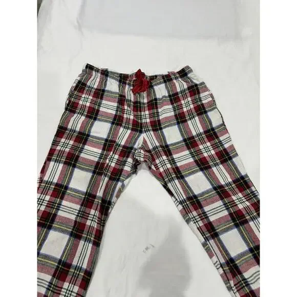 Old Navy Plaid Flannel Drawstring Cotton Pajama Pants- Size Large - Picture 2 of 7